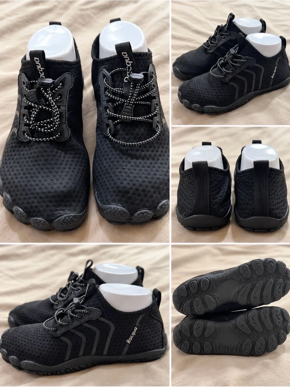 Men's Black Lightweight Athletic Slip-On Sneakers